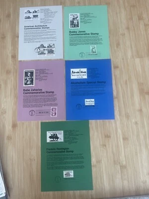 5 Rare 1981 Commemorative USPS Souvenir Pages FDC Sheets,new - Image 1 of 4