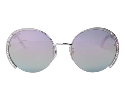 Очки солнцезащитные круглые Swarovski SK280-H 16Z серебристые прозрачные металлические оправа 56-20-140 SK0280 - Изображение 1 из 2