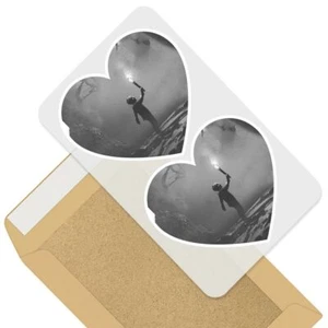 2 x Heart Stickers 7.5 cm - BW - Spooky Spider Horror Fantasy  #35980 - Bild 1 von 8