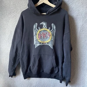 Vintage 2003 SLAYER Hoodie Distressed Size Large Thrash Metal Rock Grunge Y2K - Bild 1 von 13