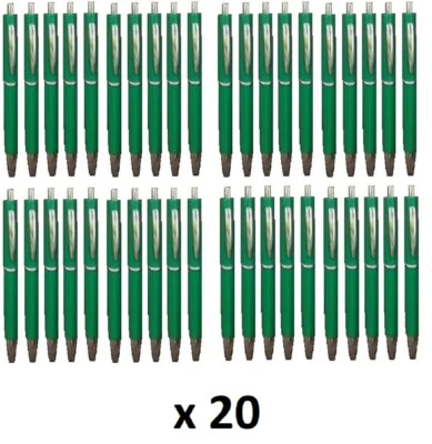 NICEDAY Green Ball Point Pens Black ink 5pk 10pk 20pk Select Pen Pack FREE DELIVERY