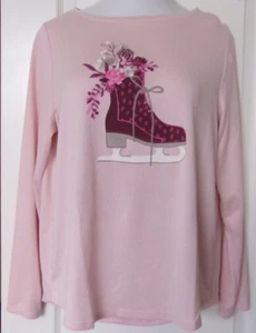 Two Hue Sleep tops Size X-Large Pink and Black - Picture 1 of 6