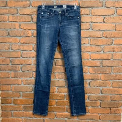 Женские джинсы AG Adriano Goldschmied 26 Aubrey узкие прямые премиум-класса из денима - Изображение 1 из 4