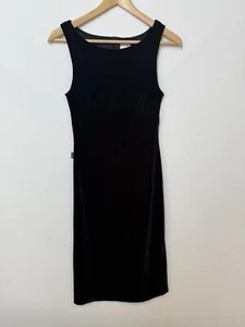 MOSCHINO Dress Black Velvet Maxi Pencil Dress Size UK Size 10 - Picture 1 of 14