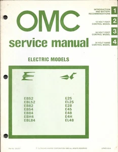 OMC EB52 thru EBL84 & E25 thru EL48 Electric Outboard Motor Service Manual - Bild 1 von 2