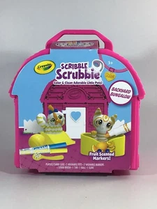 Crayola Scribble Scrubbie Color & Clean Pets Cortile Bungalow Playset 10 Pezzi - Foto 1 di 4