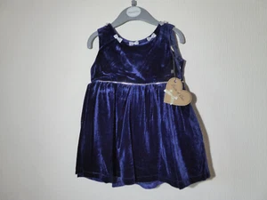 Mädchen Kleid blau Fit & Flair Velours Lucie et Coco Partykleider Boutique 6-18 Mt - Bild 1 von 18