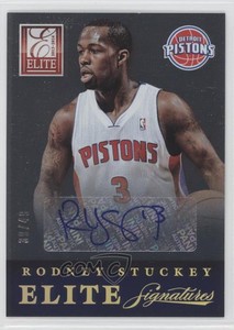 2013-14 Panini Elite Signatures /49 Rodney Stuckey #7 Auto