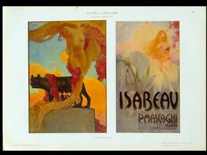 AFFICHES, OPERA ISABEAU MASCAGNI -1910- PHOTOLITHOGRAPHIE, GIUSEPPE PALANTI, - Picture 1 of 1