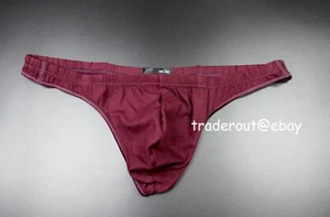 Hom Men Bordeaux red freddy cotton stretch G-string thong underwear size L XL - Picture 1 of 9