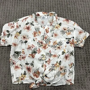 Neu mit Etikett Hollister Hawaii Blumendruck Button-Down-Top, XS - Bild 1 von 4