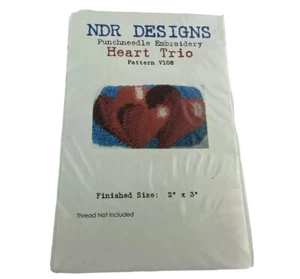 NDR Designs Trio Cuore Punzone Modello Ago con Tessuto - Foto 1 di 7
