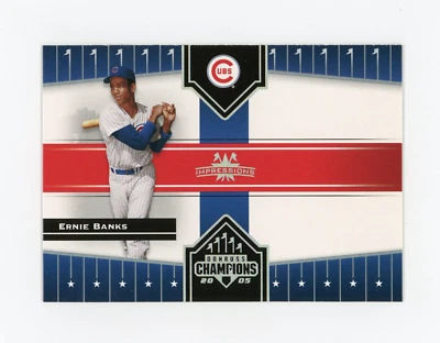 ERNIE BANKS 2005 Donruss Champions Impressions Silver #255 Chicago Cubs HOF JM - Image 1 of 2