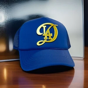 Custom Dodgers Hat Foam - LA Baseball Mesh LA - Los Angeles Hat- Versac Ins - Picture 1 of 8