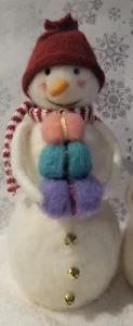 TkMaxx Homesense Snowman Wool Felt ornament Handmade christmas New Xmas - Picture 1 of 4