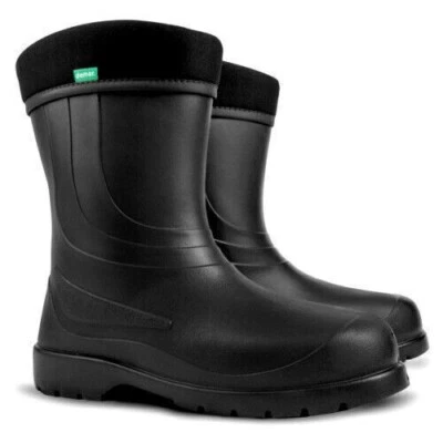 Stivali da Pesca Termici Leggeri Uomo Nero Wellies -30C EVA Unisex Stivali da Caccia - Immagine 1 di 4