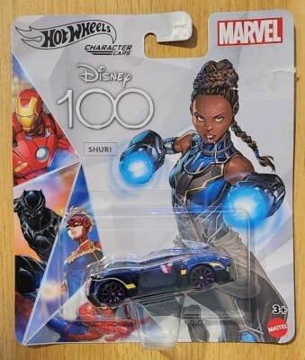 NEW - Shuri - Hot Wheels Character Cars - Marvel - Disney 100 HNP65-4B10 - Image 1 of 2