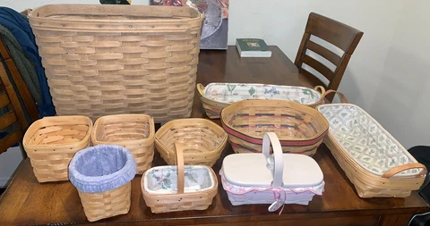 LONGABERGER BASKETS LOT OF 10 COLLECTORS Cover