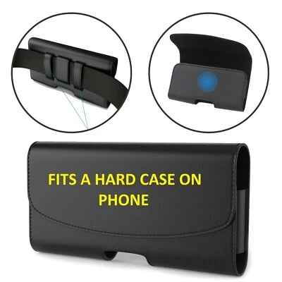 NEM  EXTRA LARGE CELL PHONES LEATHER BELT CLIP BELT LOOP HOLSTER  POUCH CASE  - Image 1 of 4