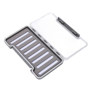 (Long Hole)Fly Fishing Box Waterproof Transparent ABS Shell FF - Picture 1 of 24