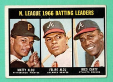 (1) FELIPE ALOU 1967 TOPPS # 240 ATLANTA  BRAVES EX-MT CARD (G0826)