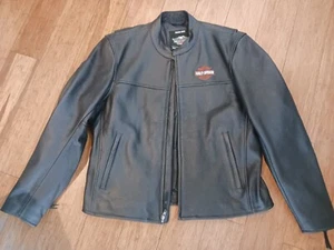 HARLEY DAVIDSON MOTORCYCLES RIDING GEAR LEATHER JACKET 98112-06V2/002L SIZE: XL - Picture 1 of 24