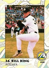 1995 West Michigan Whitecaps Team Issue #34 Bill King Baseball Card EX-NM