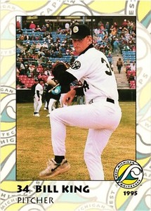 1995 West Michigan Whitecaps Team Issue #34 Bill King Baseball Card EX-NM