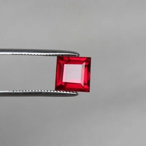 3.60 Ct AAA Quality Natural RARE Mogok Pigeon Red Ruby Square Cut Loose Gemstone - Picture 1 of 4
