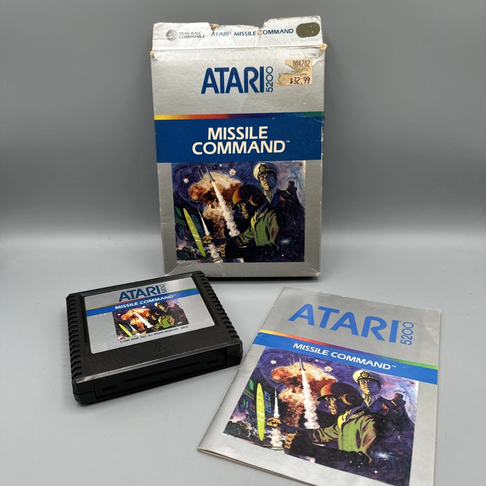 1986 Missile Command Atari 5200 Video Game Cartridge Manual Box Not Tested - Image 1 of 4