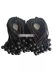 100PCS 9" Heavy Duty Black Ball Bungee Bungie Cord Canopy Tarp Tie Downs Straps - Picture 1 of 4
