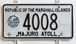 1996-'02 Republic of the Marshall Islands Majuro Atoll License Plate ++ VG-EX MH - Picture 1 of 2