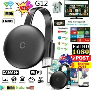 For Chromecast Google Wireless 4K HDMI 2.4GHz 5GHz Display Media Streaming Video - Picture 1 of 12