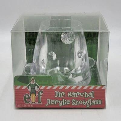 Elf- Mr. Narwhal Acrílico Shotglass - Nuevo en Caja - 1 Disparo - Ballena - Will Ferrell Foto 1 de 4