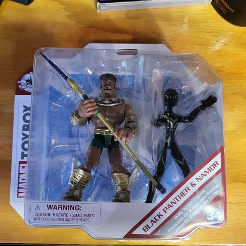 Disney Marvel BLACK PANTHER Shuri and NAMOR Action Figure #34 Toybox NEW Cover