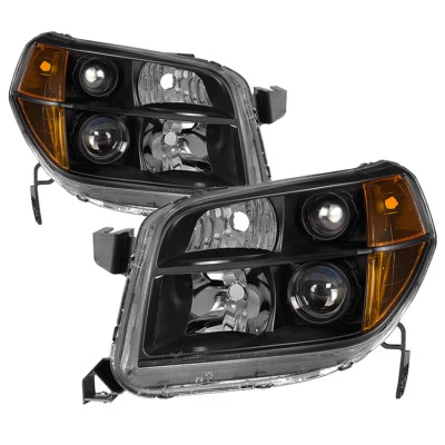 Fitfor Honda 06-08 Pilot BlackHousing Replacement Headlights PairLX EX EX-L SE-L - Image 1 of 2