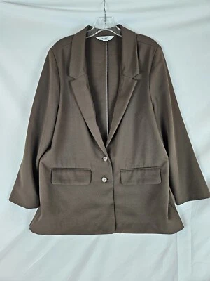 Old Navy Womens Taylor Relaxed Suit Blazer Brown Size XL  2-button Long Sleeve  - Image 1 of 4
