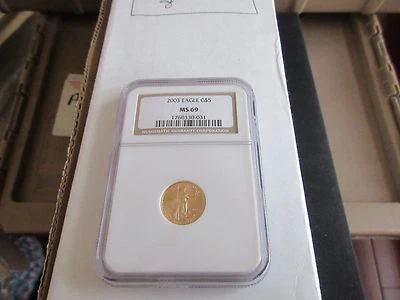 2003 , Eagle , G5$ , NGC , MS 69 , Tenth-Ounce Gold American Eagle - Image 1 of 2
