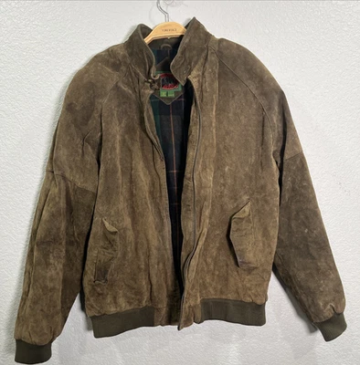 Boston Traders Vtg Bomber Jacket Mens XXLT Brown Suede Insulated Chore Grunge - Image 1 of 4