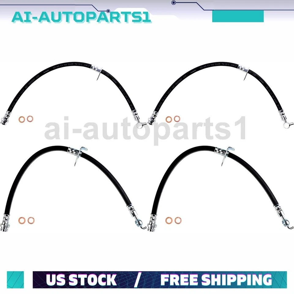 4件装前后制动液压软管套件适用于2007 2008 2009 2010年福特Edge — 第 1/4 张图片
