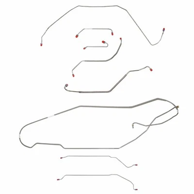 Se adapta a Buick Skylark / GS 1967 con disco de alimentación, techo rígido línea de freno completa CBK0429SS Foto 1 de 3