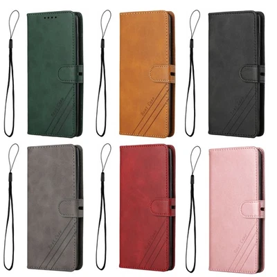 for Samsung Galaxy S25 Ultra S24 S22 S21 Leather Card Magnetic Stand Wallet Case - Image 1 of 4