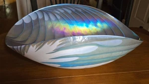 Murano Ferro Kunst Glas Schale Muschel irisierend groß 20 1/4" Venezia Italien - Bild 1 von 12