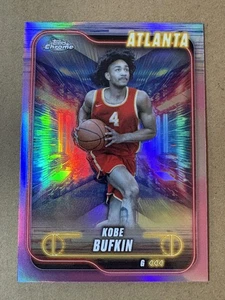 2024-25 Topps Chrome #29 Kobe Bufkin Pink Refractor Atlanta Hawks - Picture 1 of 2