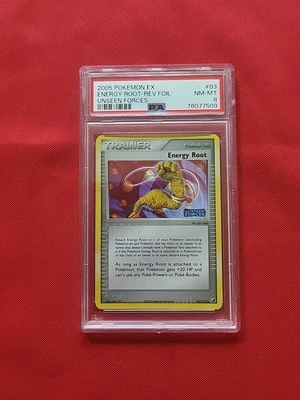 Pokemon: Energy Root #83/115 EX Unseen Forces Reverse Holo 2005 - PSA 8 - A19 - Image 1 of 4