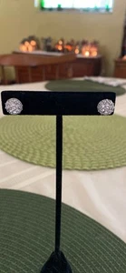 signed swarovski pierced earrings - Picture 1 of 5