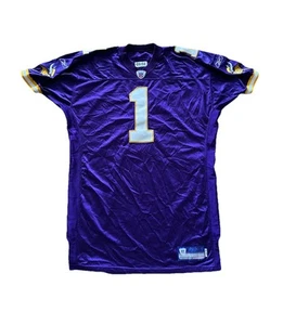 Vintage 2000s Minnesota Vikings #1 Game Issued Purple Jersey Size 52 NFL RARE - Picture 1 of 10