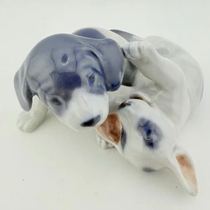 Royal Copenhagen Denmark Figurine #453 POINTER PUPPIES DOGS Erik Nielse - Picture 1 of 5