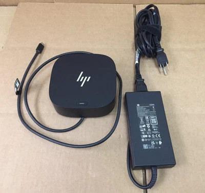 Estación de acoplamiento HP USB-C G5 Essential Dock HSN-IX02 4K con adaptador de CA de 120 W OEM Foto 1 de 4