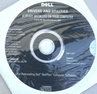Dell OptiPlex 330 740 755 Driver & Utilities CD UC450 G316D F777H 0TC935 TC935 - Image 1 of 3